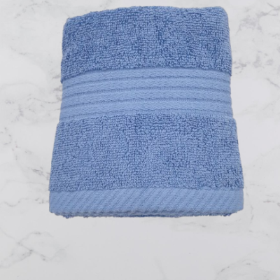 Toalha Rosto Lisa 100% Algodão em Felpo 500g/m2  - cor Azul - Ref.Felpo1225