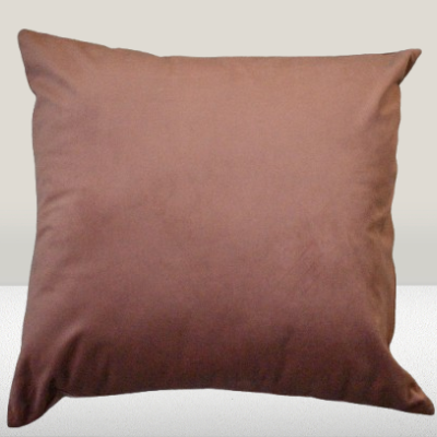 Almofada de veludo cor Salmão - 100% Poliester