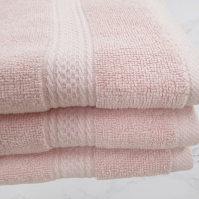 Toalha Rosto Lisa 100% Algodão em Felpo 500g/m2  - cor Rosa - Ref.Felpo1235