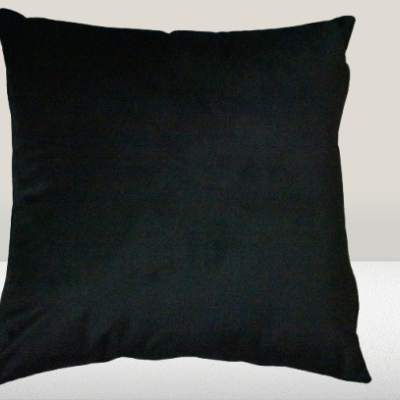 Almofada de veludo cor Preto - 100% Poliester
