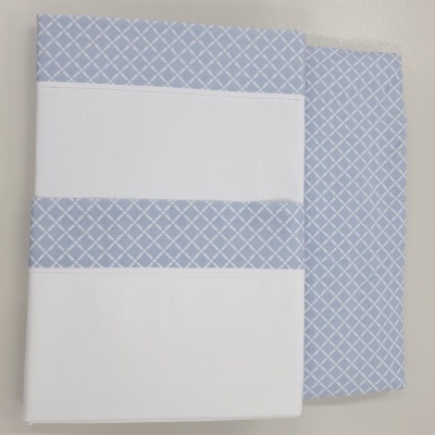 Jogo de Lençois 100% Algodão cor Azul - Ref.PT Est.0001