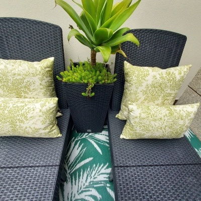 Almofada 100% Algodão cor Verde Alface - Ref.Renascimento