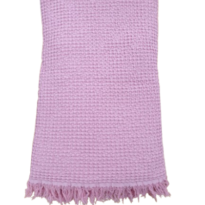 Manta 100% Algodão Favo cor Rosa - Ref.856