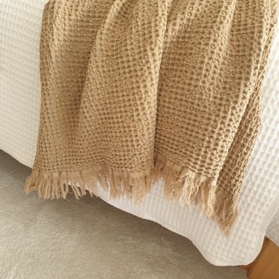 Manta 100% Algodão Favo cor Bege escuro - Ref.856