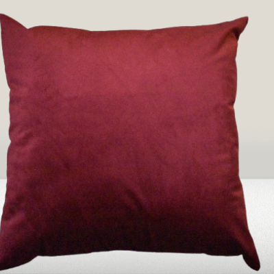 Almofada de veludo cor Bordeaux - 100% Poliester