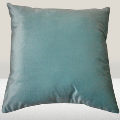 Almofada de veludo cor Aqua - 100% Poliester