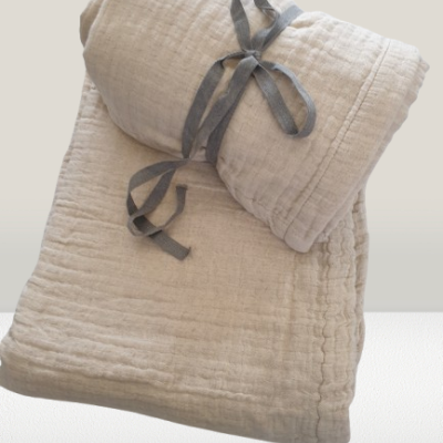 Manta 100% Algodão cor Bege - Colorado