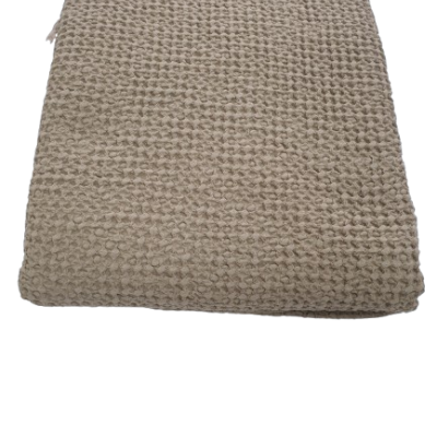 Manta 100% Algodão Favo cor Bege escuro - Ref.856