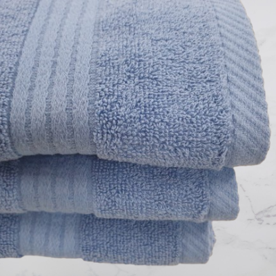 Toalha Rosto Lisa 100% Algodão em Felpo 500g/m2  - cor Azul - Ref.Felpo1225