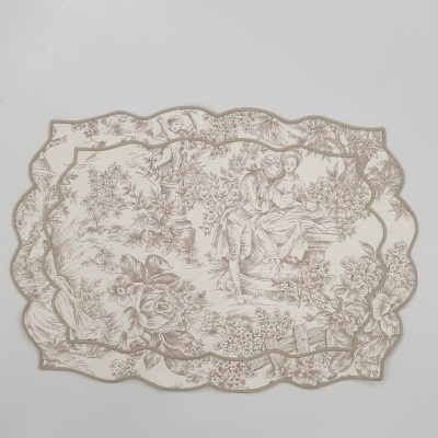 Individuais de Mesa 100% Algodão cor Bege - Ref.Renascimento