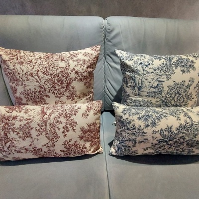 Almofada 100% Algodão cor Bordeaux - Ref.Renascimento