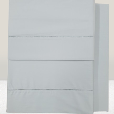 Jogo de Lençois 100% Algodão cetim 300 Fios cor Verde com Ponto ajour - Ref.JCS R.0003