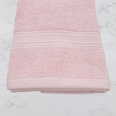 Toalha Rosto Lisa 100% Algodão em Felpo 500g/m2  - cor Rosa - Ref.Felpo1235