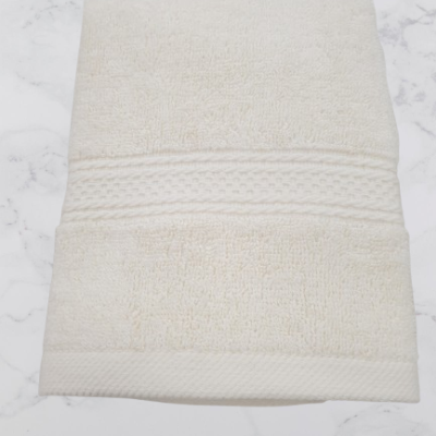 Toalha Rosto Lisa 100% Algodão em Felpo 500g/m2 - cor Half White - Ref.Felpo1235