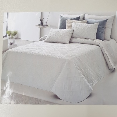 Colcha 100% Poliéster cor Branco - Ref.JCS Claire