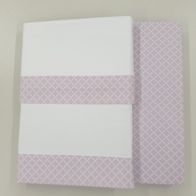 Jogo de Lençois 100% Algodão cor Rosa - Ref.PT Est.0001