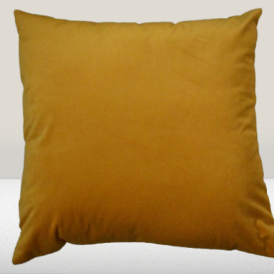 Almofada de veludo cor Amarelo - 100% Poliester