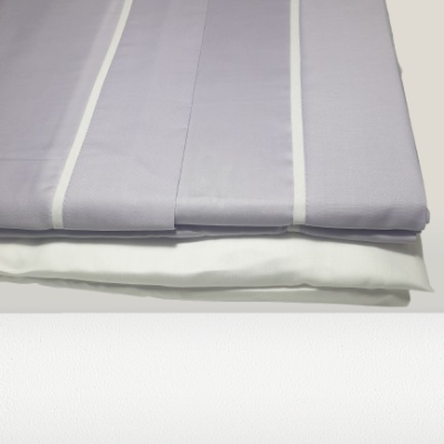 Jogo de Lençois 100% Algodão cetim 300 Fios cor Lilás + Branco - Times