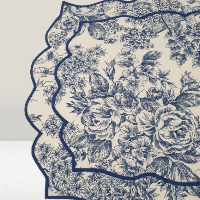 Individuais de Mesa 100% Algodão cor Azul - Ref.Renascimento