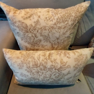 Almofada 100% Algodão cor Bege - Ref.Renascimento