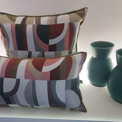 Almofada cor Verde Alface/musgo - Ref.Boémia