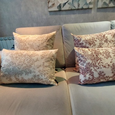 Almofada 100% Algodão cor Bege - Ref.Renascimento