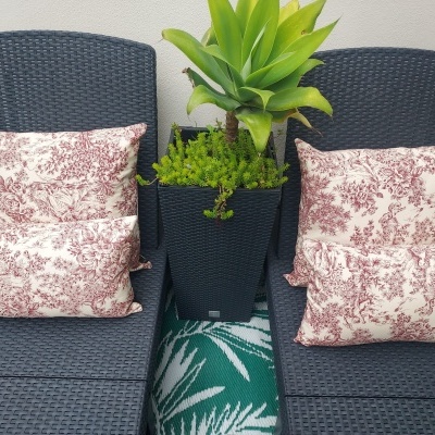 Almofada 100% Algodão cor Bordeaux - Ref.Renascimento