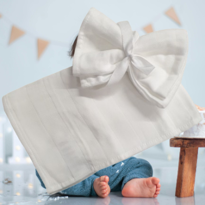 Fralda para bebé 100% Algodão cor Branco - Ref.Esponja - Pack 6 Unidades