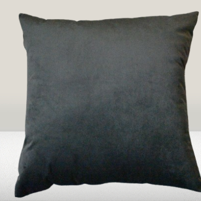 Almofada de veludo cor Cinza Escuro - 100% Poliester