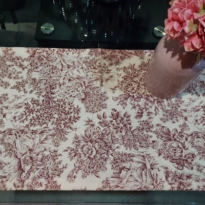 Runner de Mesa 100% Algodão cor Bordeaux - Ref.Renascimento