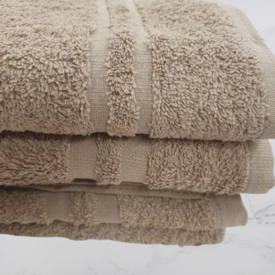 Toalha Rosto Lisa 100% Algodão em Felpo 400g/m2 - cor Bege Escuro - Ref.Felpo1265