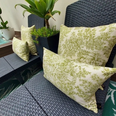 Almofada 100% Algodão cor Verde Alface - Ref.Renascimento