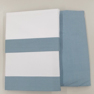 Jogo de Lençois 100% Algodão cor Azul - Ref.PT Est.0002