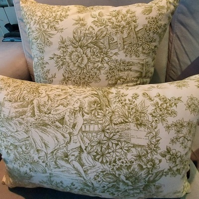 Almofada 100% Algodão cor Verde Alface - Ref.Renascimento