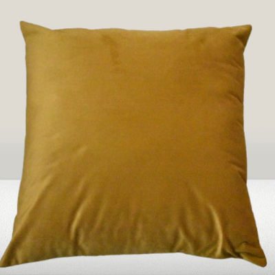 Almofada de veludo cor Amarelo - 100% Poliester