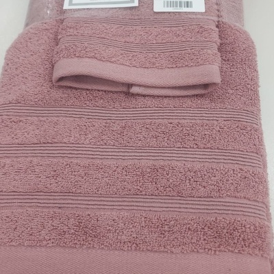 Conjunto Toalhas de Banho 100% Algodão 520g/m2 - cor Rosa Velho - Ref.Chique1