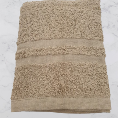 Toalha Rosto Lisa 100% Algodão em Felpo 400g/m2 - cor Bege Escuro - Ref.Felpo1265