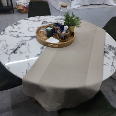 Toalha de mesa 100% Algodão cor Bege - Ref.8458