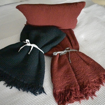 Manta 100% Algodão Favo cor Bordeaux - Ref.856