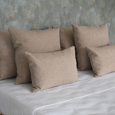 Almofada Brooklin cor Camel 100% Poliester