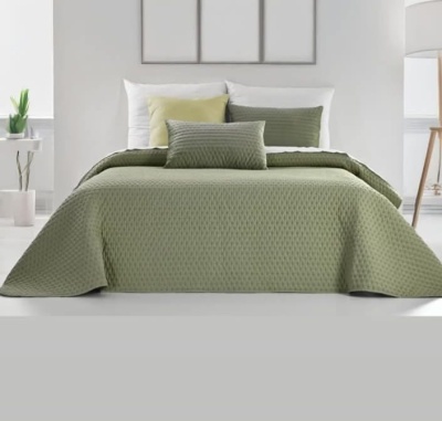 Colcha 100% Poliéster cor Verde Tropa - Ref.JCS R.0004