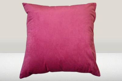 Almofada de veludo cor Rosa Forte - 100% Poliester