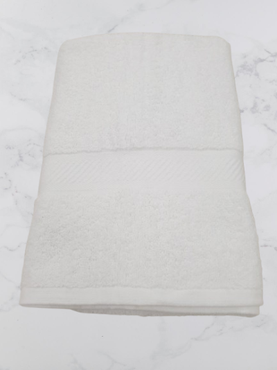 Toalha Banho Lisa 100% Algodão em Felpo 500g/m2 - cor Branco - Ref.Felpo1255