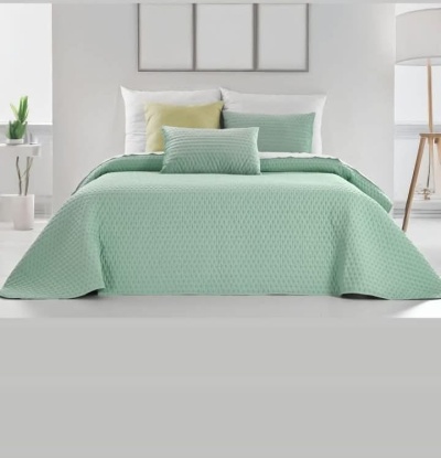 Colcha 100% Poliéster cor Verde Agua - Ref.JCS R.0004