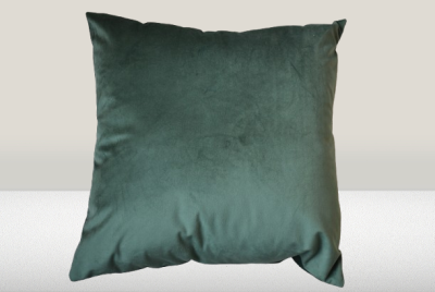 Almofada de veludo cor Verde Escuro - 100% Poliester