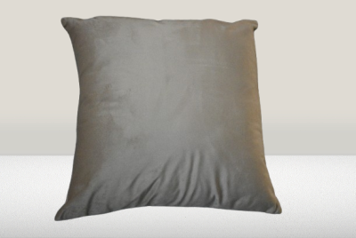 Almofada de veludo cor Bege - 100% Poliester