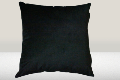 Almofada de veludo cor Preto - 100% Poliester