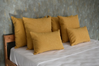 Almofada Brooklin cor Mostarda 100% Poliester