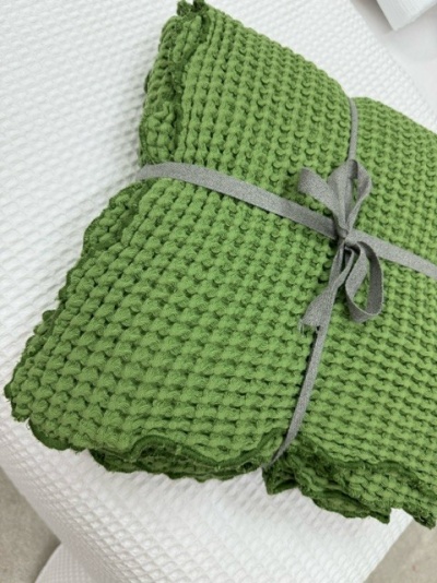 Manta 100% Algodão cor Verde - ref.Tejo12