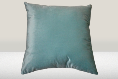 Almofada de veludo cor Aqua - 100% Poliester